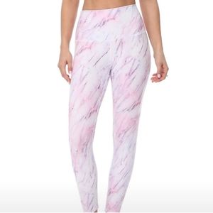 Evolution and creation pink marble leggings L